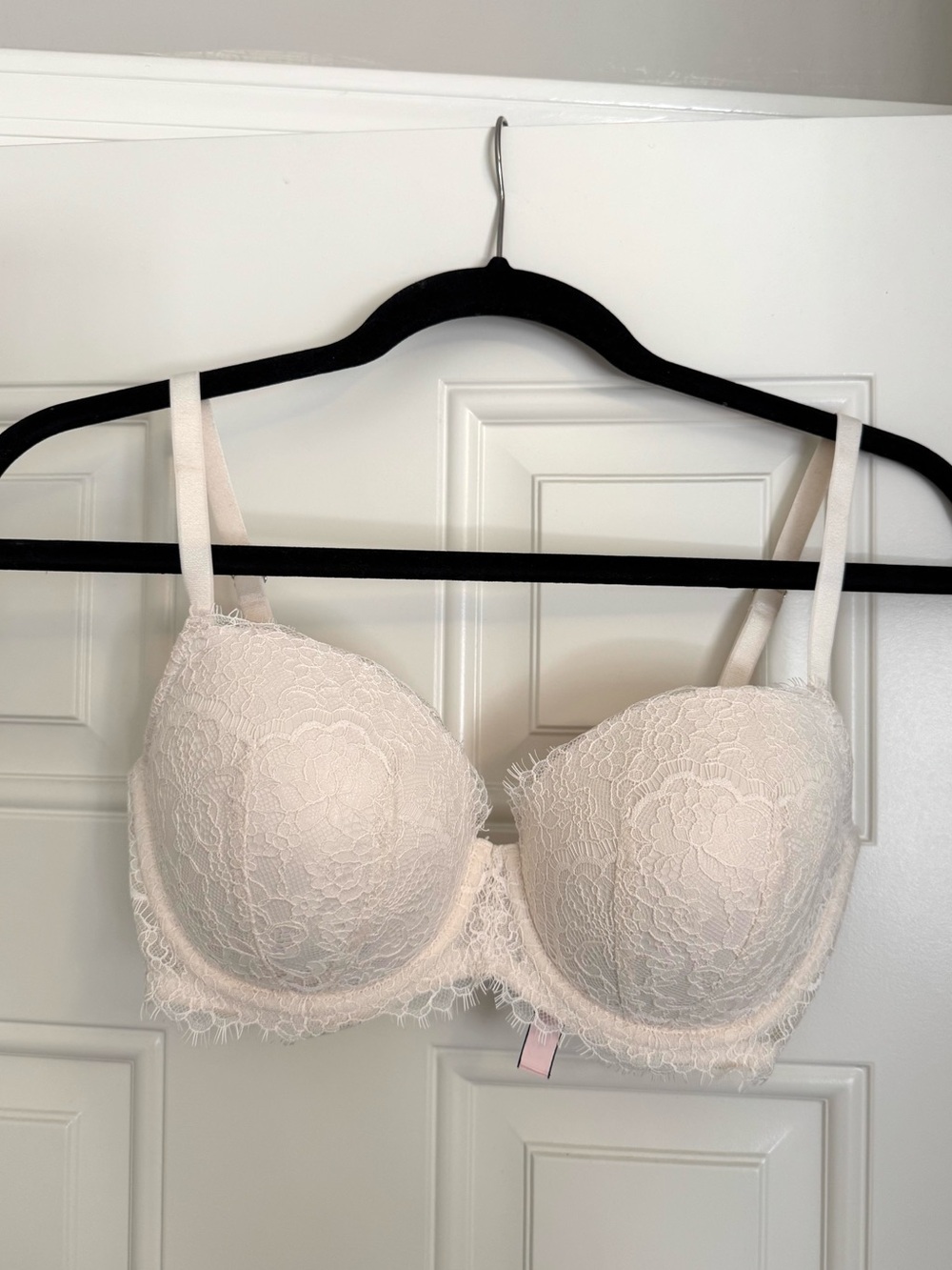 Victoria's Secret Lace Demi Bra in White